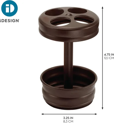 Vista 2 de iDesign - Soporte de cepillo de dientes metálico Olivia para baños
