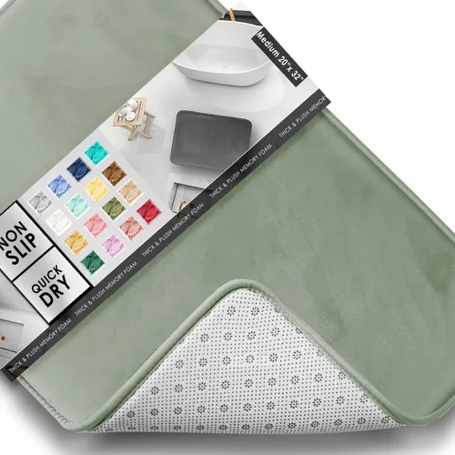 Vista 150 de Clara Clark tapete para baño, regadera o tina, de gomaespuma, negro, antiderrapante