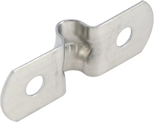 Vista 4 de M5 (1/5 pulgadas) abrazadera de conducto de acero inoxidable rígido de acero inoxidable con 2 agujeros para manguera de 3/8 pulgadas, abrazadera OD