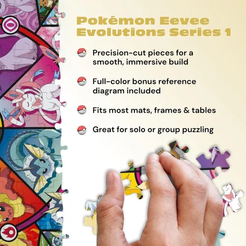 Vista 10 de Buffalo Games - Pokémon - Eevee Evolutions Series 1 - Rompecabezas de 500 piezas para adultos - Rompecabezas desafiante perfecto para noches