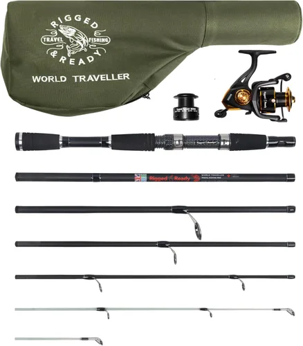Vista 10 de Rigged and Ready Smuggler Series™ Travel Fishing Rods. Super Compact, 1 Spinning Rod and Reel Combo, 4 Spin, 1 Casting Rod + Cases. 2, 3 or 4 Tips.