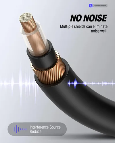 Vista 3 de Donner - Cables de conexión para la guitarra de 3 pulgadas, cables para pedales de efecto de guitarra, negro, paquete de 6