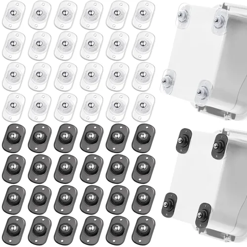 Vista 21 de Honoson 24 ruedas giratorias autoadhesivas para electrodomésticos, deslizadores de electrodomésticos para electrodomésticos, ruedas universales