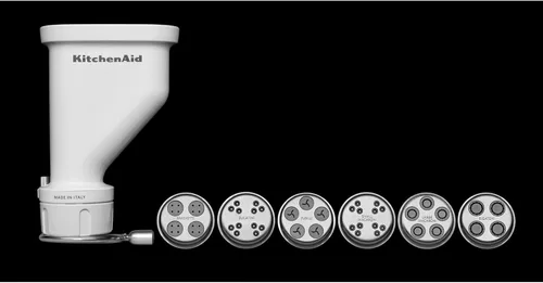Vista 4 de Accesorio con prensa para pasta gourmet KitchenAid KSMPEXTA con 6 placas de pasta intercambiables