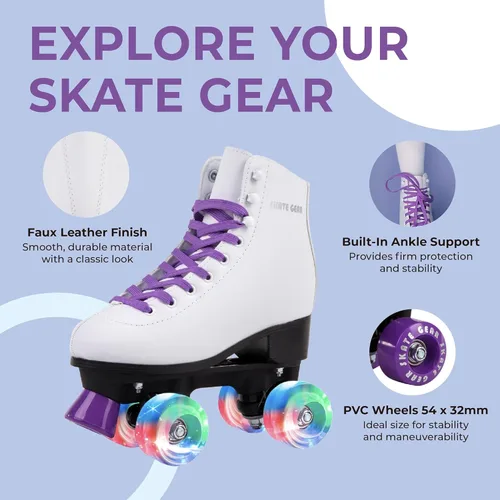 Vista 3 de Skate Gear Patines de Ruedas Retro de Diseño Cuádruple