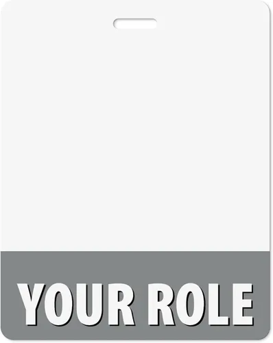 Vista 28 de Personalizado Badge Buddy – en color azul cobalto – horizontal de gran tamaño – Tarjeta de respaldo de doble cara – Duradera y resistente al agua