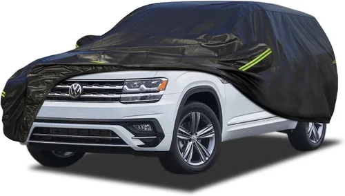 Vista 42 de KouKou Funda impermeable para automóvil SUV adecuada para BMW X1 de 2009 a 2025, 7 capas a prueba de viento para todo tipo de clima, cubierta