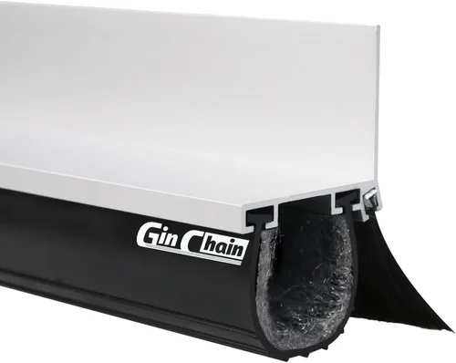 Vista 10 de Juntas de puerta de garaje, sellos de goma inferior en forma de U+O resistentes con base de retención de pista de aluminio + kit de combinación