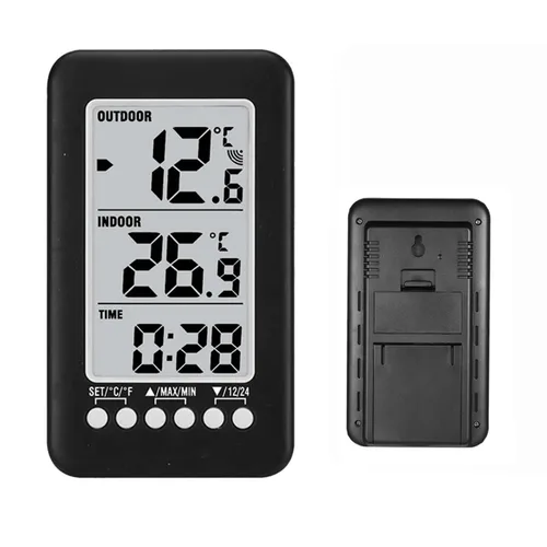 Vista 4 de Meichoon Termómetro inalámbrico, estación meteorológica para interiores y exteriores, termómetro digital con control remoto, refrigeradores