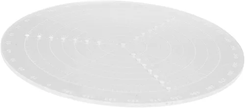 Vista 9 de FTVOGUE Buscador central redondo con escamas transparentes acrílico DlY carpintería círculo calibre diámetro 7.9 in