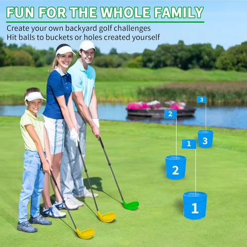 Vista 7 de Golf Club with Oversize Head, Right-Handed Plastic Chipping Clubs for Outdoor Backyard Game Training Practice, Golf Accessories Gifts for Men