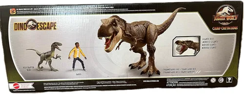 Vista 2 de Jurassic World Dino Escape - Juego de figuras de acción con temática de películas, 3 dinosaurios de plástico, a partir de 4 años