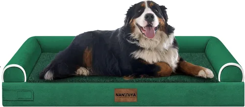 Vista 31 de Cama ortopédica lavable para perros pequeños: cama con cojines de apoyo para perros pequeños y gatos, cama impermeable de espuma tipo caja de Gris