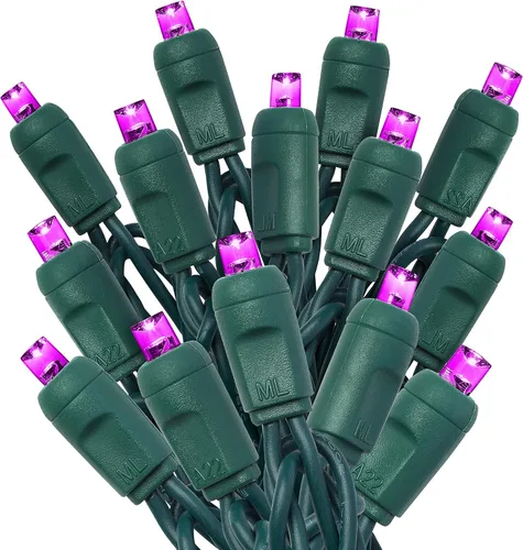 Vista 9 de HLO Lighting Luces de Navidad LED verde azulado de 0.197 in Mini luces LED de Navidad de gran angular para uso en interiores y exteriores 70