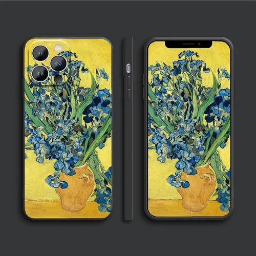 Vista 26 de Van Gogh - Funda para iPhone 12 Pro Max, diseño de ramo de flores en un florero, resistente al agua y a prueba de golpes para iPhone 12 Pro Max