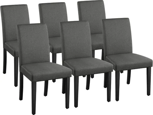 Vista 14 de Yaheetech Juego de 2 sillas de comedor de cuero sintético moderno con patas de caucho y asiento acolchado para cocina/sala de estar/restaurante