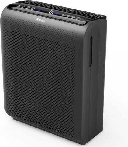 AROEVE MK07 - Purificadores de aire para dormitorio, hogar, habitación grande de hasta 1504 pies cuadrados, filtro de 5 capas para alergias al