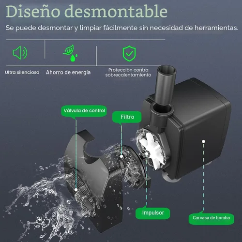 Vista 5 de SongLong Bomba sumergible 200GPH 5.2ft de elevación alta para fuentes
