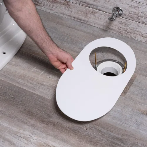Vista 3 de Oatey 31259 - Placa base de inodoro de nariz redonda, color blanco