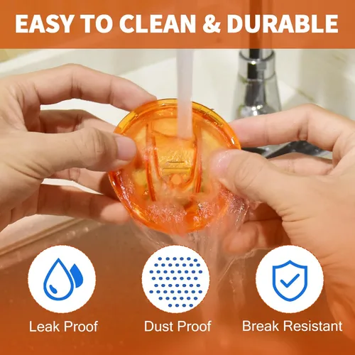 Vista 4 de 5 tapas delgadas de 20 onzas para vaso de repuesto, de plástico, resistentes a salpicaduras, de silicona, a prueba de derrames, tapa deslizante