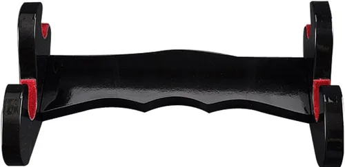 Vista 13 de Pie de mesa de madera negra laqueada Handmade Sword, para espadas katana o wakizashi, de lujo, cuadro titular de la visualización