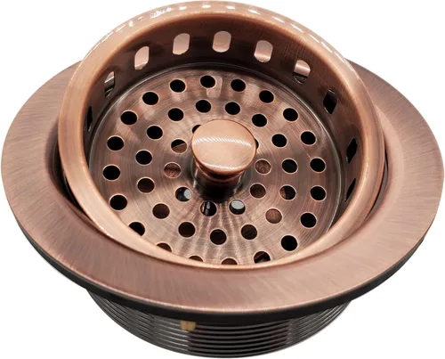 Vista 6 de Westbrass D214-12A - Colador grande para fregadero de cocina de 3-1/2 pulgadas, bronce antiguo