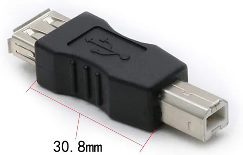 Vista 5 de 3 Pack USB 2.0 AF/BM Adapter Type A Female to USB B Print Male Adapter Connector Converter Plug