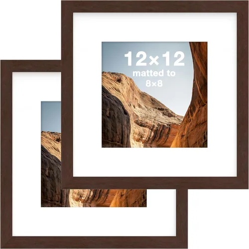 Vista 58 de FrameWorks Marcos de fotos clásicos de madera de 5 x 7 a 4 x 6 con vidrio templado, color negro, paquete de 2