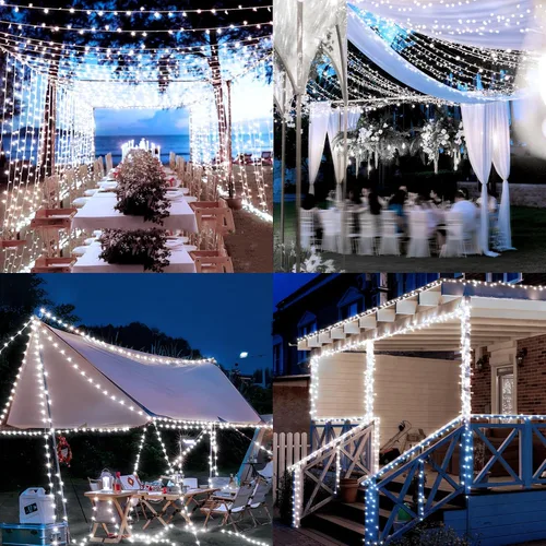 Vista 8 de Tira de luces de Navidad de 403 pies, 1000 LED, 8 modos, enchufable