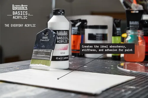Vista 2 de Liquitex Basics Tubo mediano de Gesso para aplicación en superficies, 8.5 onzas
