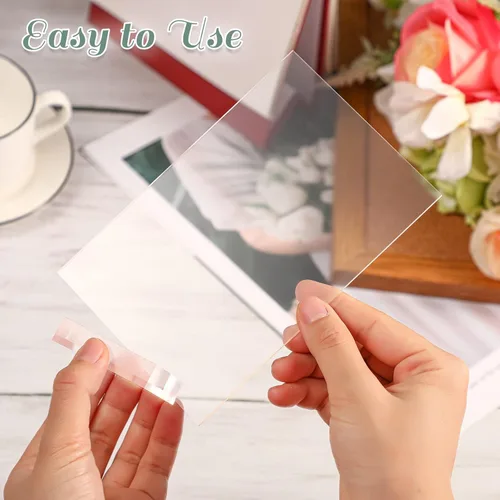 Vista 5 de Yulejo 12 tarjetas de lugar de acrílico transparente con 12 soportes acrílicos, números de mesa de boda con soporte acrílico, tarjetas de nombre