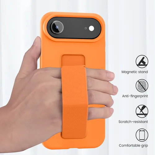Vista 223 de Funda de silicona con soporte de LAUDTEC compatible con iPhone 7/8/SE, soporte de metal con soporte de pie vertical y horizontal, cubierta flexible