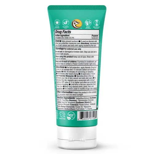 Vista 2 de Badger Crema de protección solar SPF 40 para bebés (paquete de 2) Protector solar para bebés de amplio espectro resistente al agua con óxido