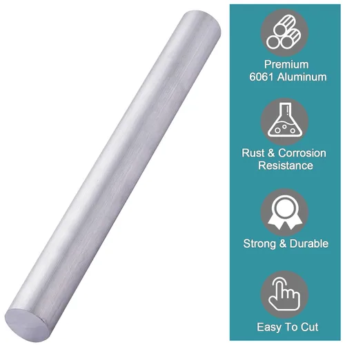 Vista 3 de 1" aluminio 6061 redondo Rod 12" largo, 1" diámetro sólido T6511 nueva barra de torno Stock