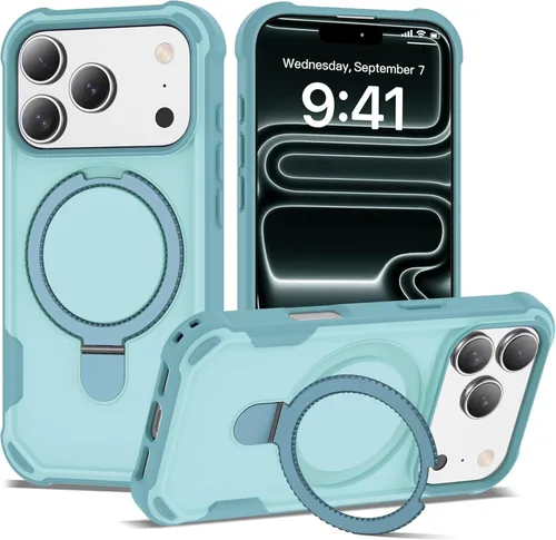 Vista 72 de Funda compatible con iPhone 11 de 6.1 pulgadas con soporte de anillo magnético [protección militar contra caídas] [compatible con MagSafe] Funda a