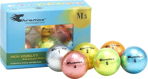 Vista 2 de Chromax Pelotas de golf metálicas de colores M5 (paquete de 6)