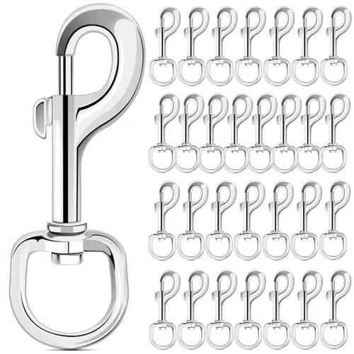 Vista 8 de ERKOON Ganchos giratorios extra grandes de 4.23 pulgadas, capacidad de carga de 220 libras, aleación de zinc, clips de bandera de un solo extremo