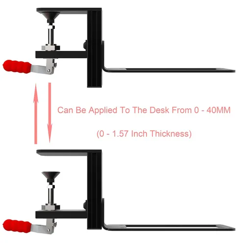 Vista 6 de Hikig Steel Clamp-on Joystick Mount Designed ONLY for Logitech G Extreme 3D PRO Joystick for Windows, Adjustable Durable Steel Desk Mount Holder for