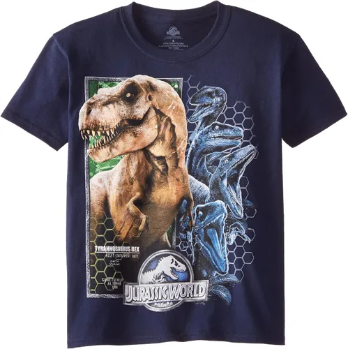 Vista 2 de Jurassic World - Camiseta de manga corta para niño Azul