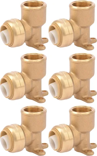 Vista 9 de SharkBite Codo de oreja de caída de 1/2 pulgada x 1/2 pulgada, FNPT, Empuje para conectar accesorios de plomería de latón, tubo PEX, cobre, CPVC