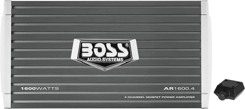 BOSS Audio Systems AR1600.4 Amplificador de coche de 4 canales - 1600 vatios, rango completo, clase A/B, 2-4 ohmios estable, fuente de alimentación