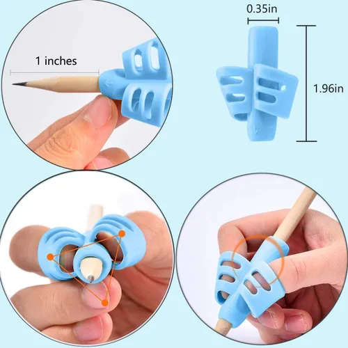 Vista 4 de JuneLsy Pencils Grips Pencils Grips for Kids Handwriting Posture Correction Training Writing AIDS for 2-4 Year Kids toddler Preschoolers Students