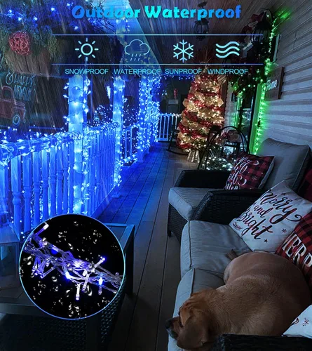Vista 6 de 1500 LED 469FT Extra Long Christmas Lights Outdoor Indoor Fairy String Lights 12 Modes with Dimmable Timer Memory, Waterproof Green Wire Twinkle
