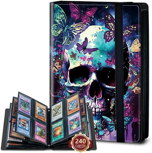 Vista 63 de Rossy Carpeta para tarjetas de 4 bolsillos, soporte para álbum de coleccionista de tarjetas de intercambio de 240 tarjetas, de doble cara, soporte