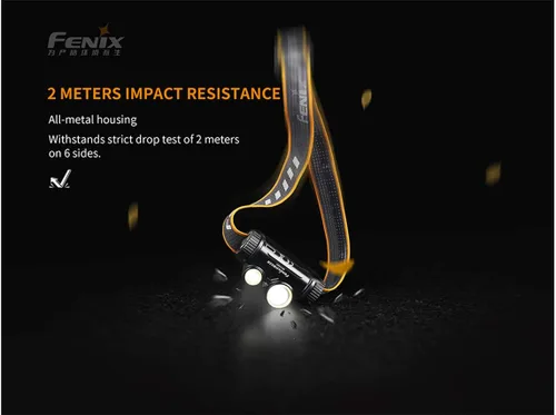 Vista 2 de Fenix HM65R - Linterna frontal recargable USB con funda de transporte APB-20, 1400 lúmenes, impermeable, doble foco y reflector, incluido