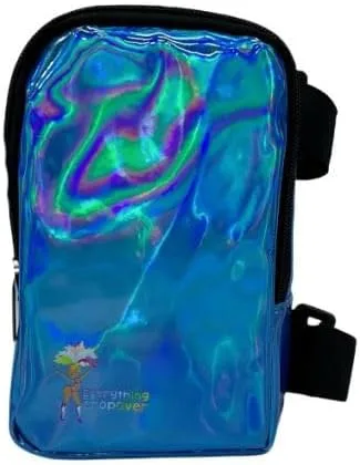 Bolsa holográfica para muslos Arnés de piernas para mujer Riñonera al aire libre Riñonera de viaje para carnaval, senderismo con correas