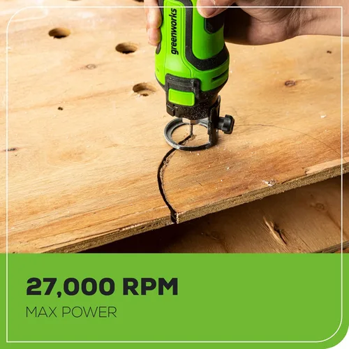 Vista 6 de Greenworks Herramienta de corte rotativo de sierra de velocidad de 24 V, batería de 2 Ah y cargador incluidos