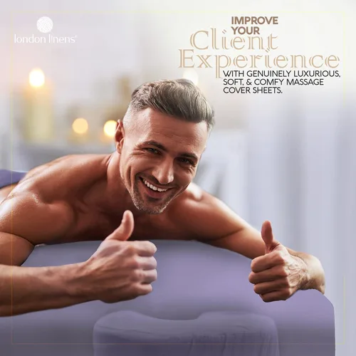 Vista 5 de LONDON LINENS Sábanas de microfibra suave de 3 piezas para mesa de masaje, superligeras, resistentes a las manchas y a las arrugas, incluye funda
