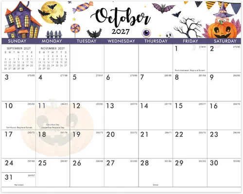 Calendario magnético 2027, calendario de pared 2027, 8 x 10 pulgadas