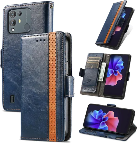 Vista 271 de Funda para Samsung Galaxy Z Fold3 5G, funda para Samsung Galaxy Z Fold 3 5G Funda de piel sintética con ranuras para tarjetas Flip Stand Funda Negro